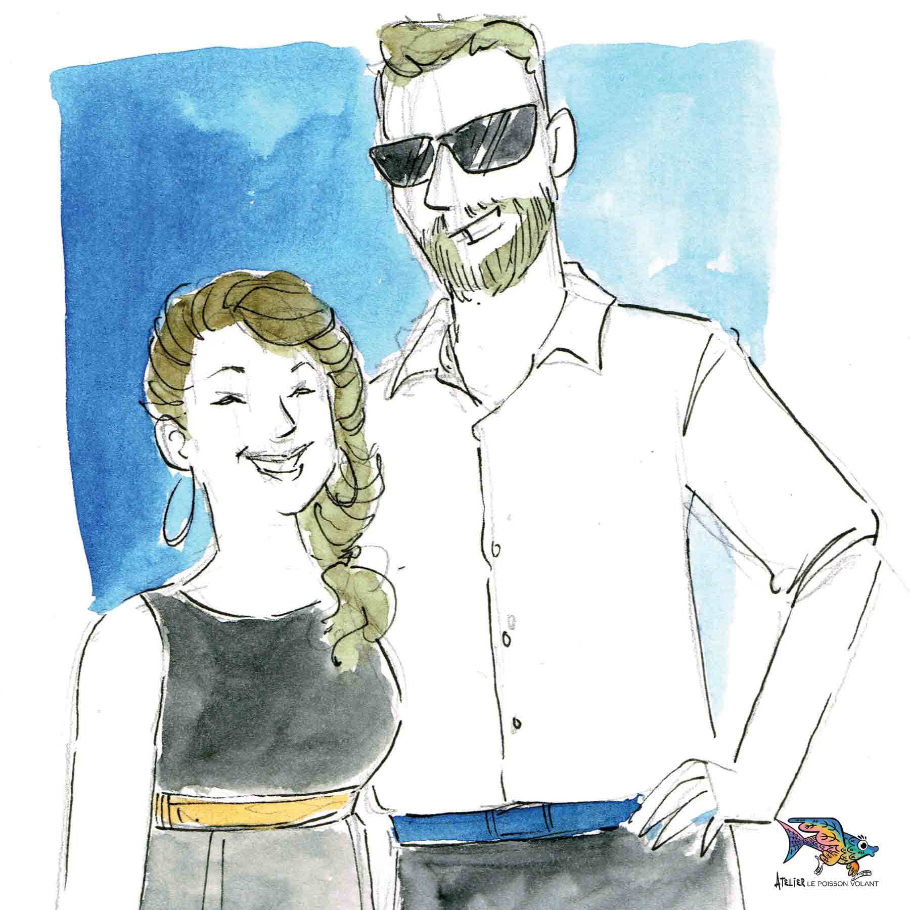 Autre exemple de croquis à l'aquarelle